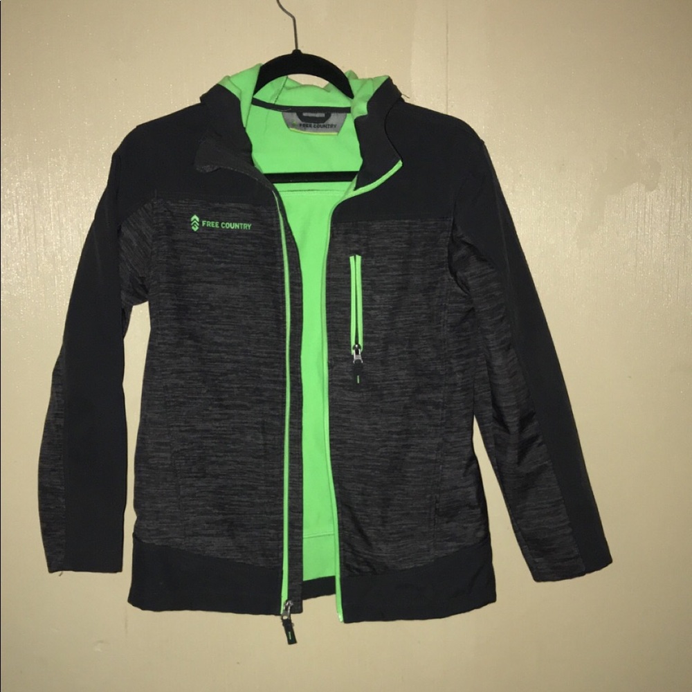 Boys zip up lined jacked with hoodie